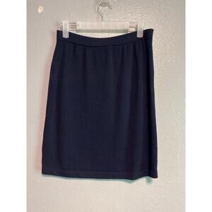 St. John Collection by Marie Gray Navy Knit Skirt Size 4